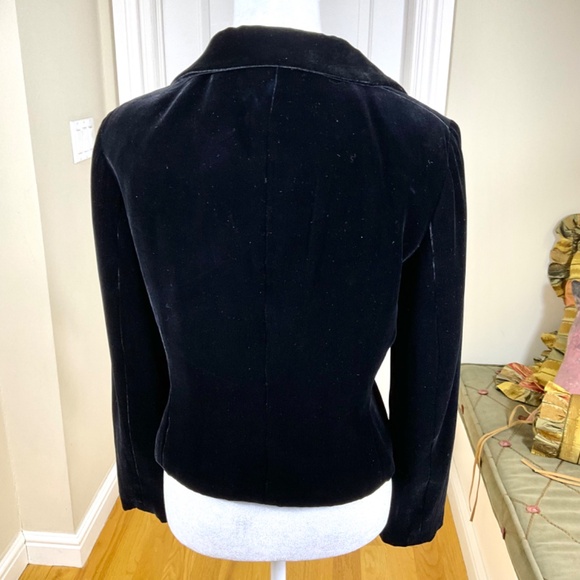 Sara Campbell Velvet Jacket Black Bow Front (8) - Picture 3 of 7